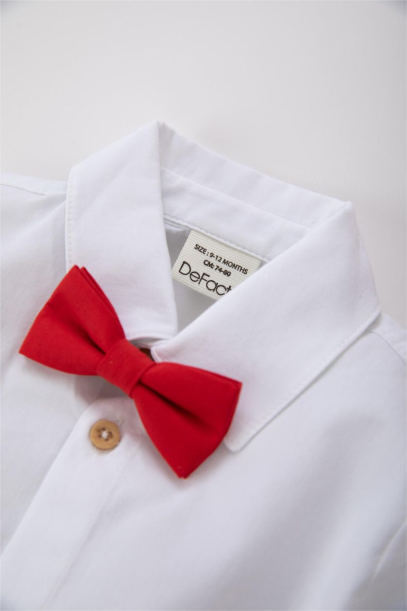 BÉBÉ GARÇON Blanc Chemise blanche à manches longues et Papillon pour bébé garçon