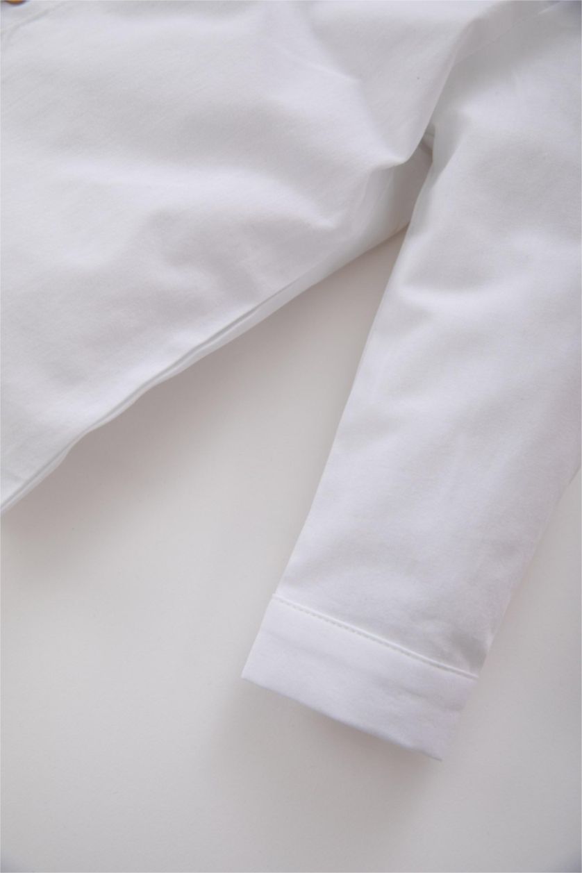 BÉBÉ GARÇON Blanc Chemise blanche à manches longues et Papillon pour bébé garçon