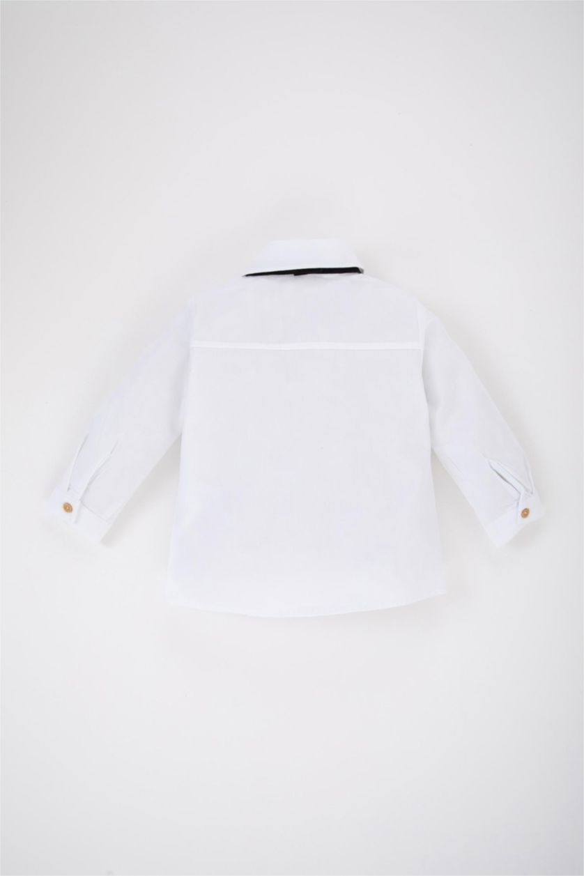 BÉBÉ GARÇON Blanc Chemise blanche à manches longues et Papillon pour bébé garçon