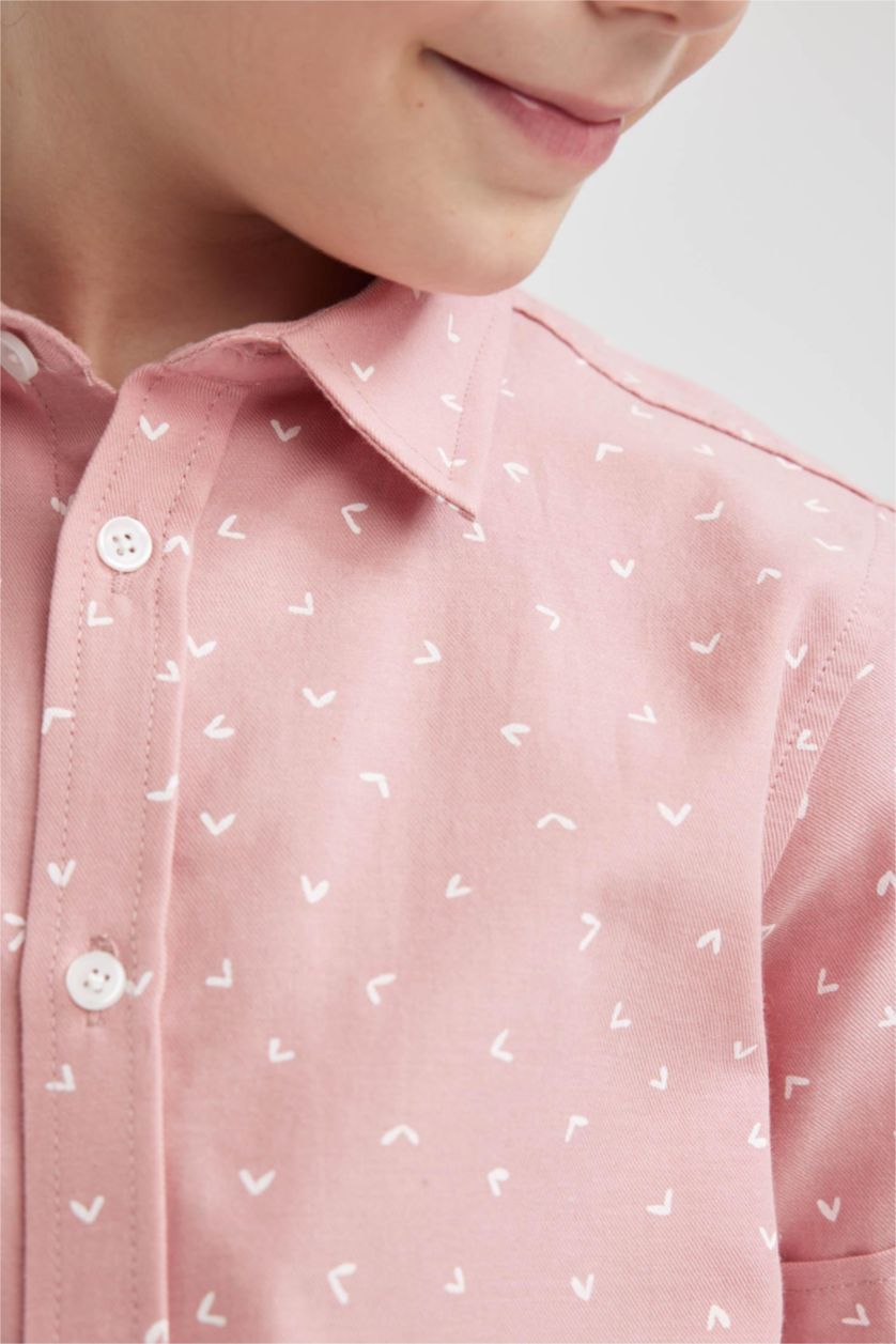 GARÇONS Bordeaux Chemises à manches courtes Popeline Col Polo Garçon