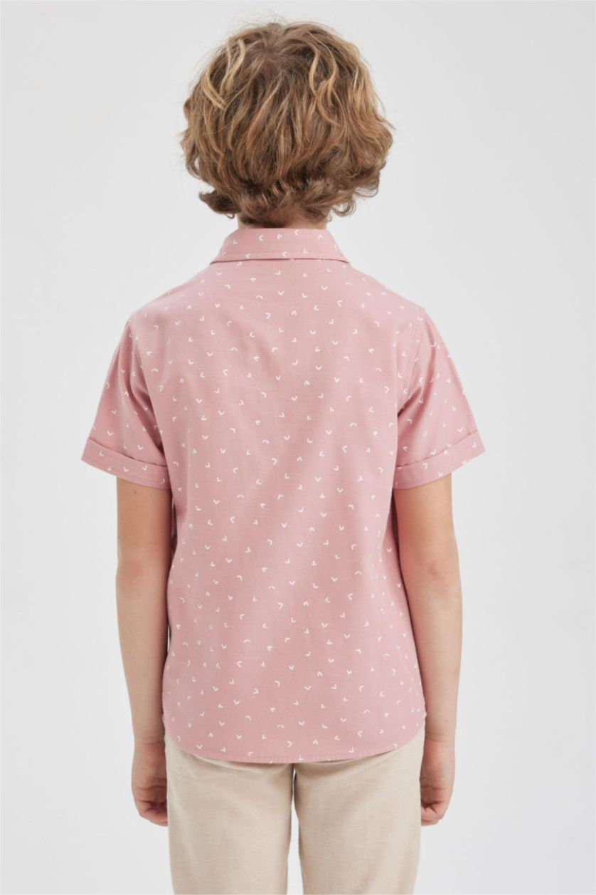 GARÇONS Bordeaux Chemises à manches courtes Popeline Col Polo Garçon