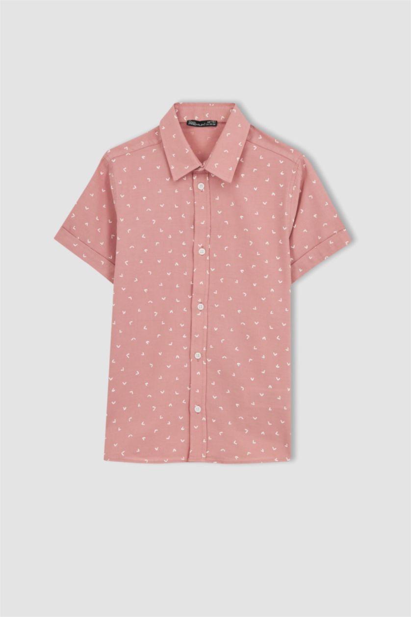 GARÇONS Bordeaux Chemises à manches courtes Popeline Col Polo Garçon