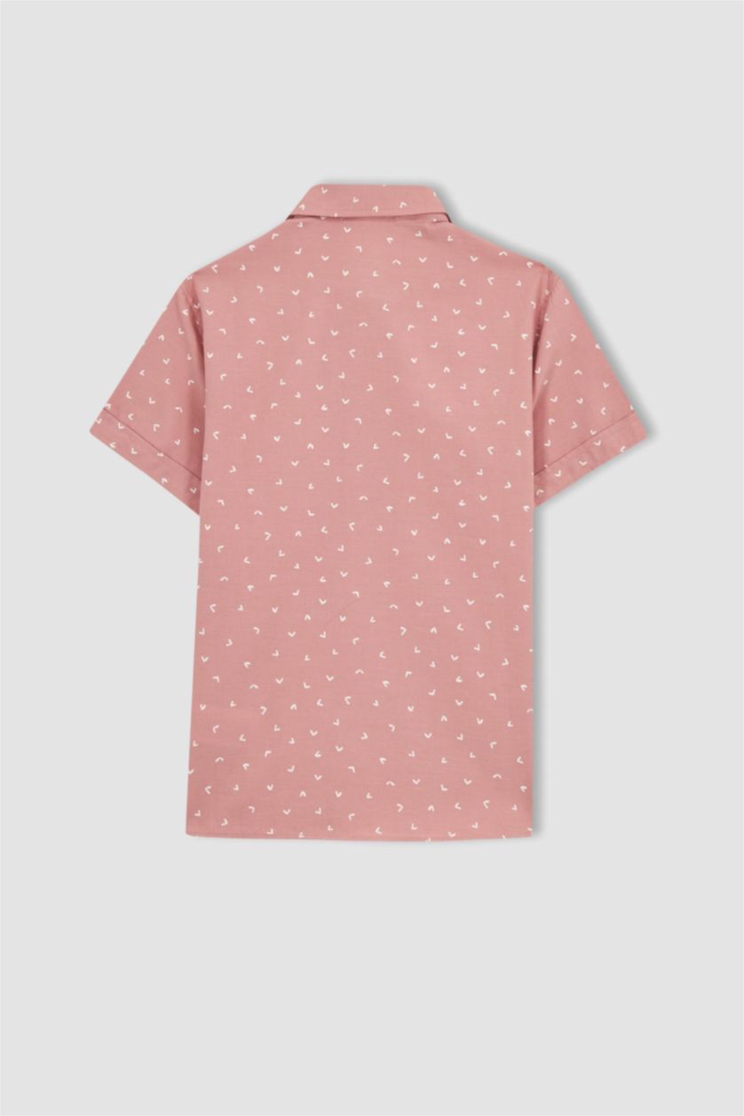 GARÇONS Bordeaux Chemises à manches courtes Popeline Col Polo Garçon