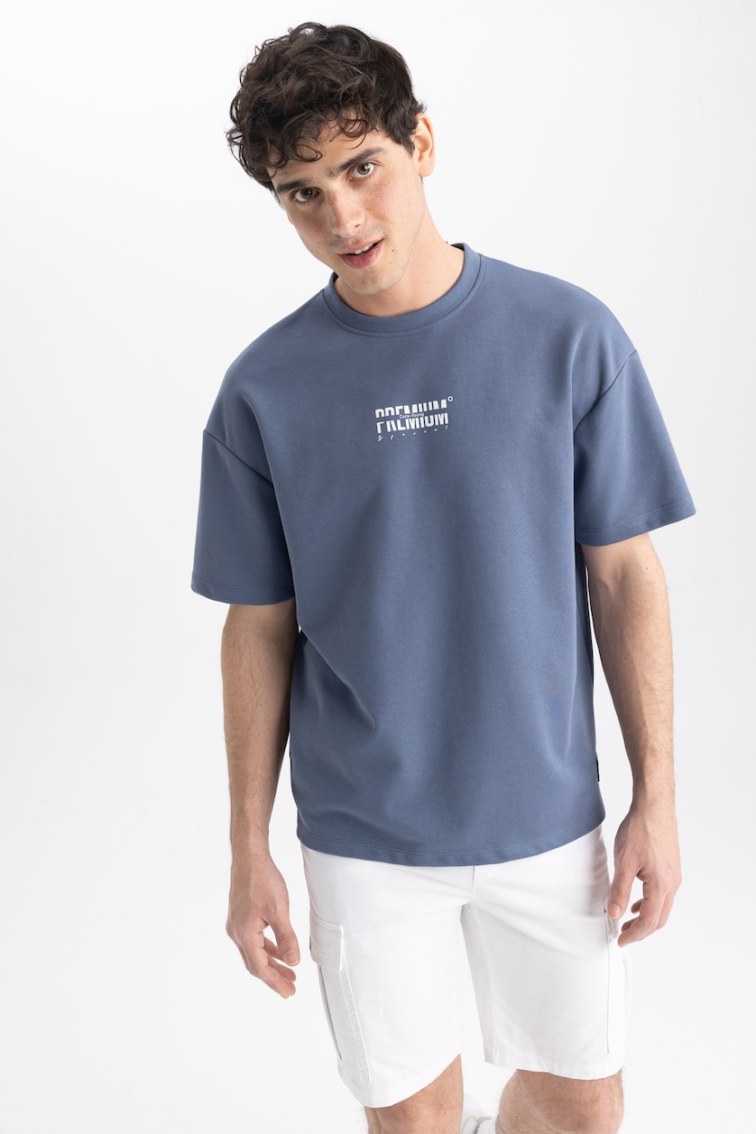 رجال نيلي Comfort Fit Short Sleeve T-Shirt
