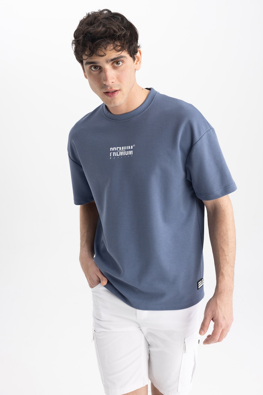 رجال نيلي Comfort Fit Short Sleeve T-Shirt