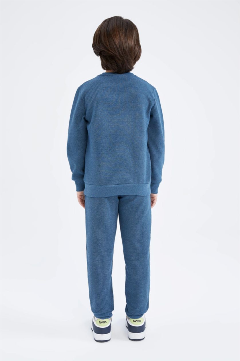 GARÇONS Bleu Foncé Ensemble 2 Pièces À Manches Longues Pour Garçon