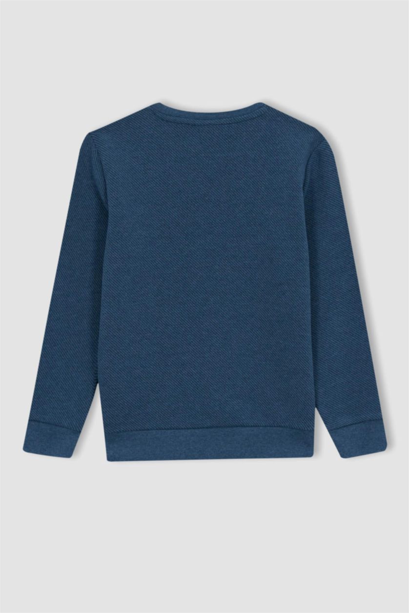 GARÇONS Bleu Foncé Ensemble 2 Pièces À Manches Longues Pour Garçon