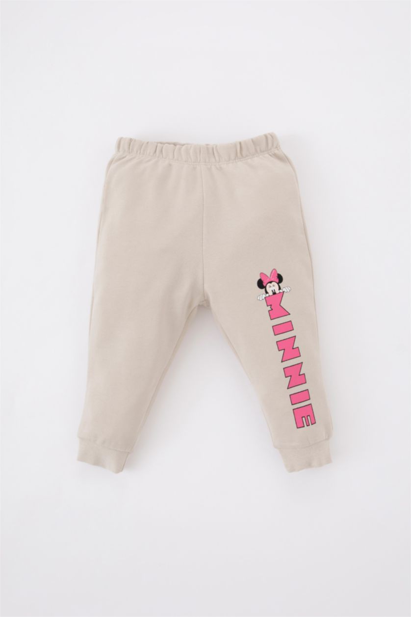 BÉBÉ FILLE Beige Ensemble En Tricot Tissu Sweat Fin Col Ras Du Cou Manche Longue 2 Mickey & Minnie (Standard Characters) BéBé Fille