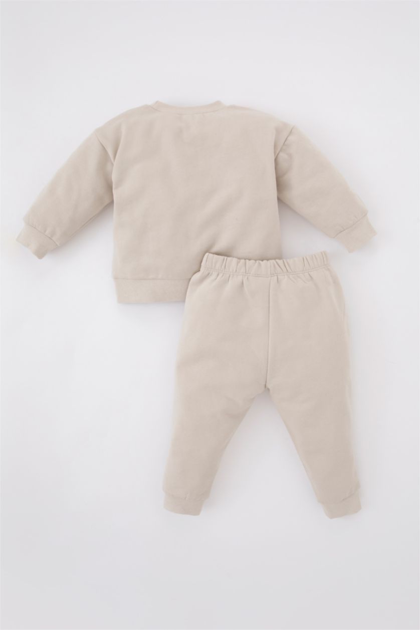 BÉBÉ FILLE Beige Ensemble En Tricot Tissu Sweat Fin Col Ras Du Cou Manche Longue 2 Mickey & Minnie (Standard Characters) BéBé Fille