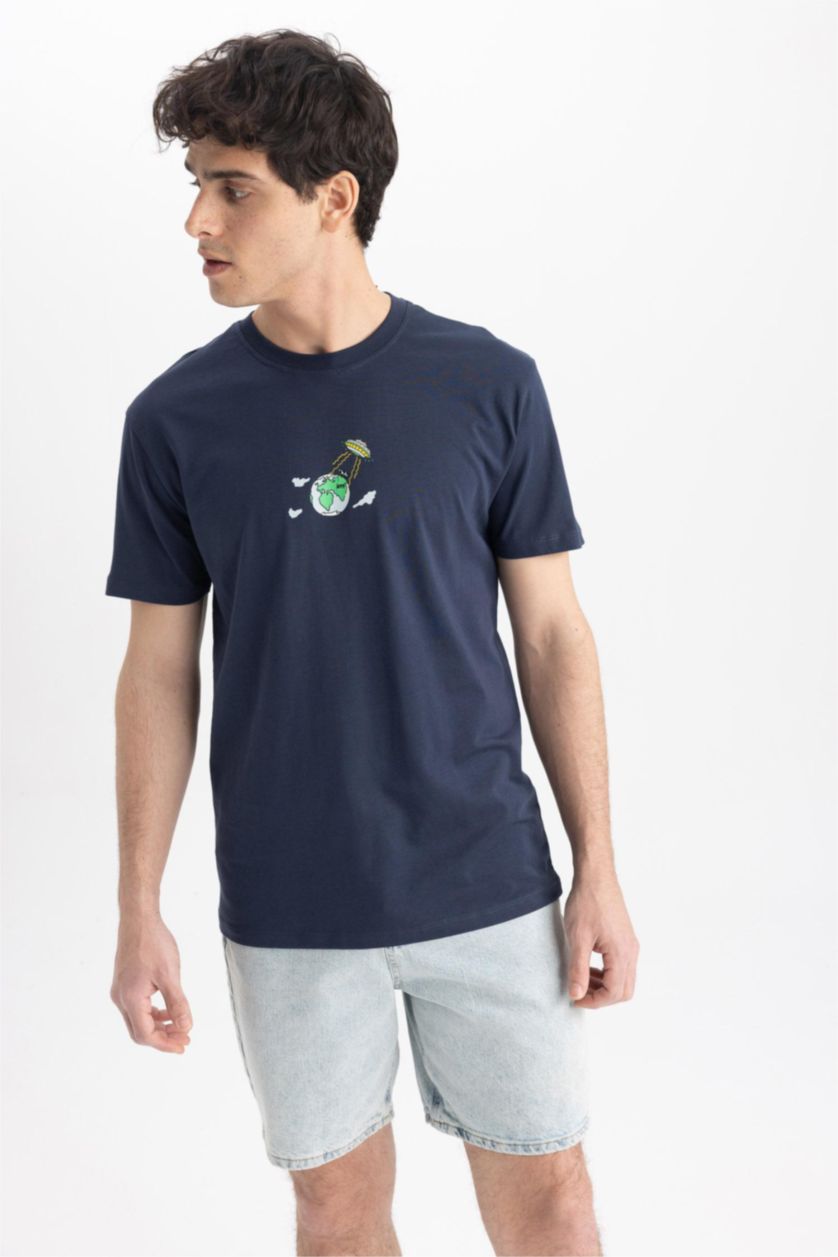 MAN NAVY Regular Fit Short Sleeve T-Shirt