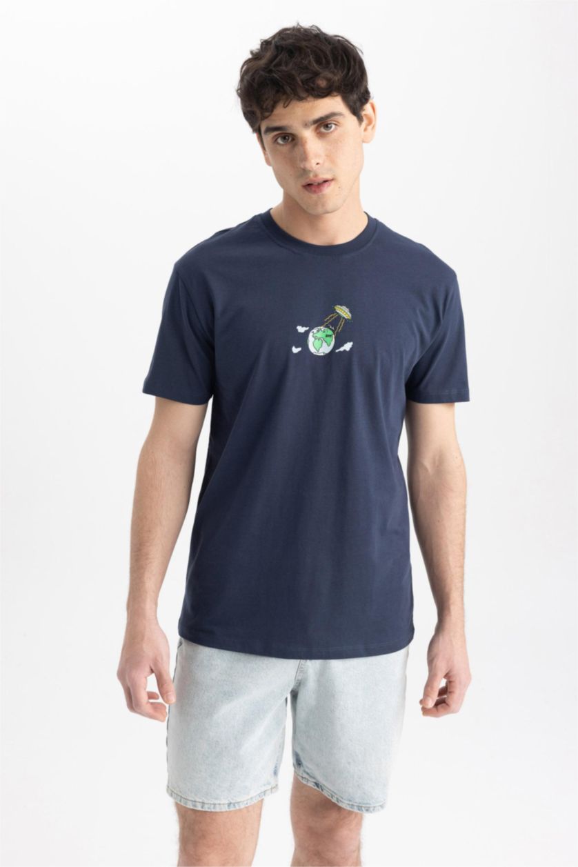 MAN NAVY Regular Fit Short Sleeve T-Shirt
