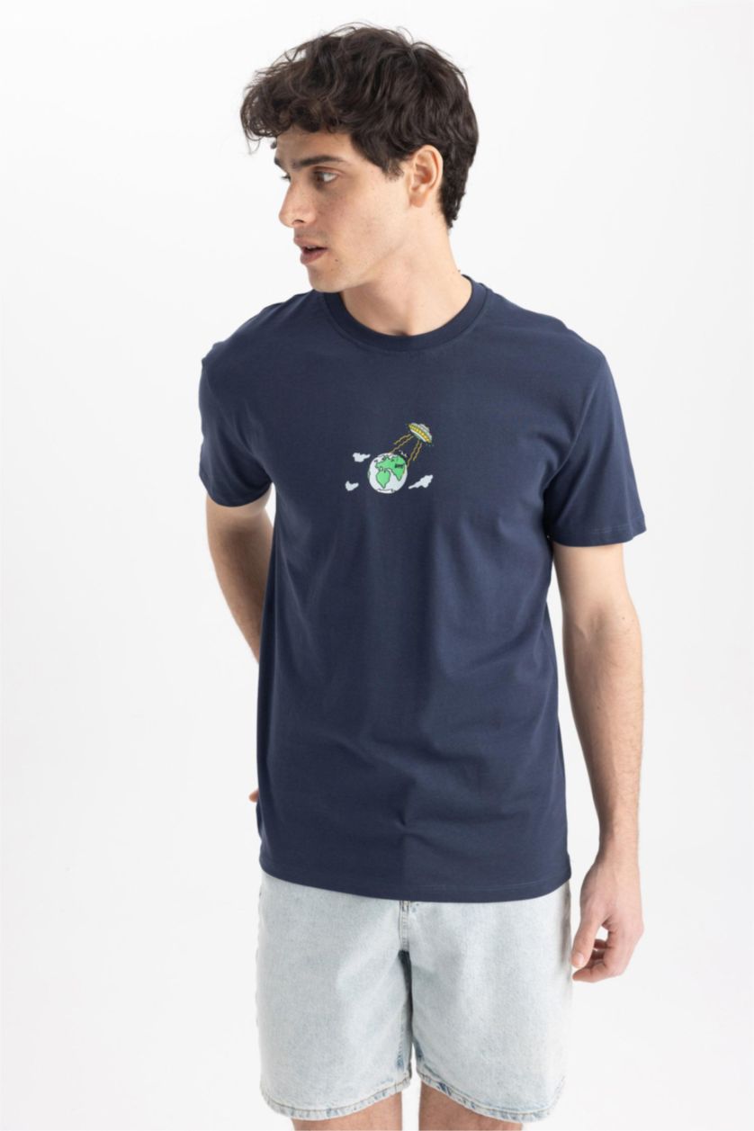 MAN NAVY Regular Fit Short Sleeve T-Shirt