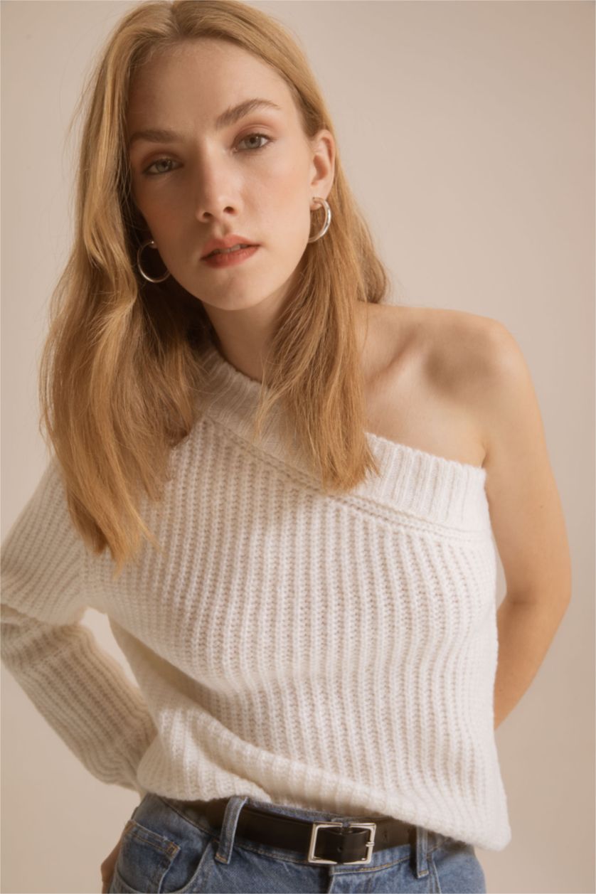 Woman Ecru Regular Fit Thessaloniki Fabric Pullover