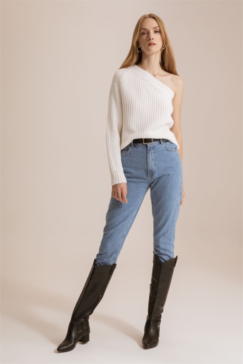 Woman Ecru Regular Fit Thessaloniki Fabric Pullover