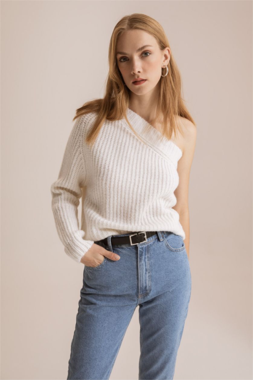Woman Ecru Regular Fit Thessaloniki Fabric Pullover