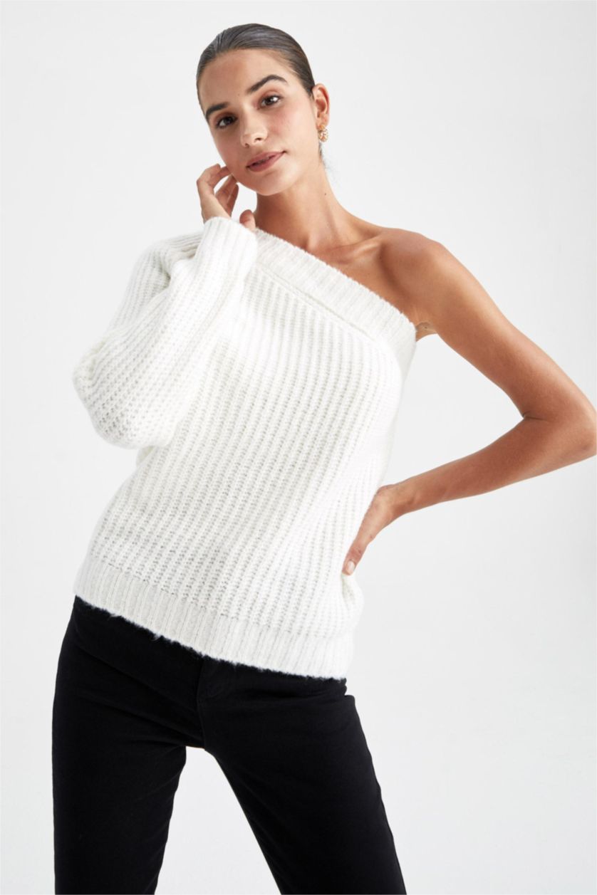 Woman Ecru Regular Fit Thessaloniki Fabric Pullover