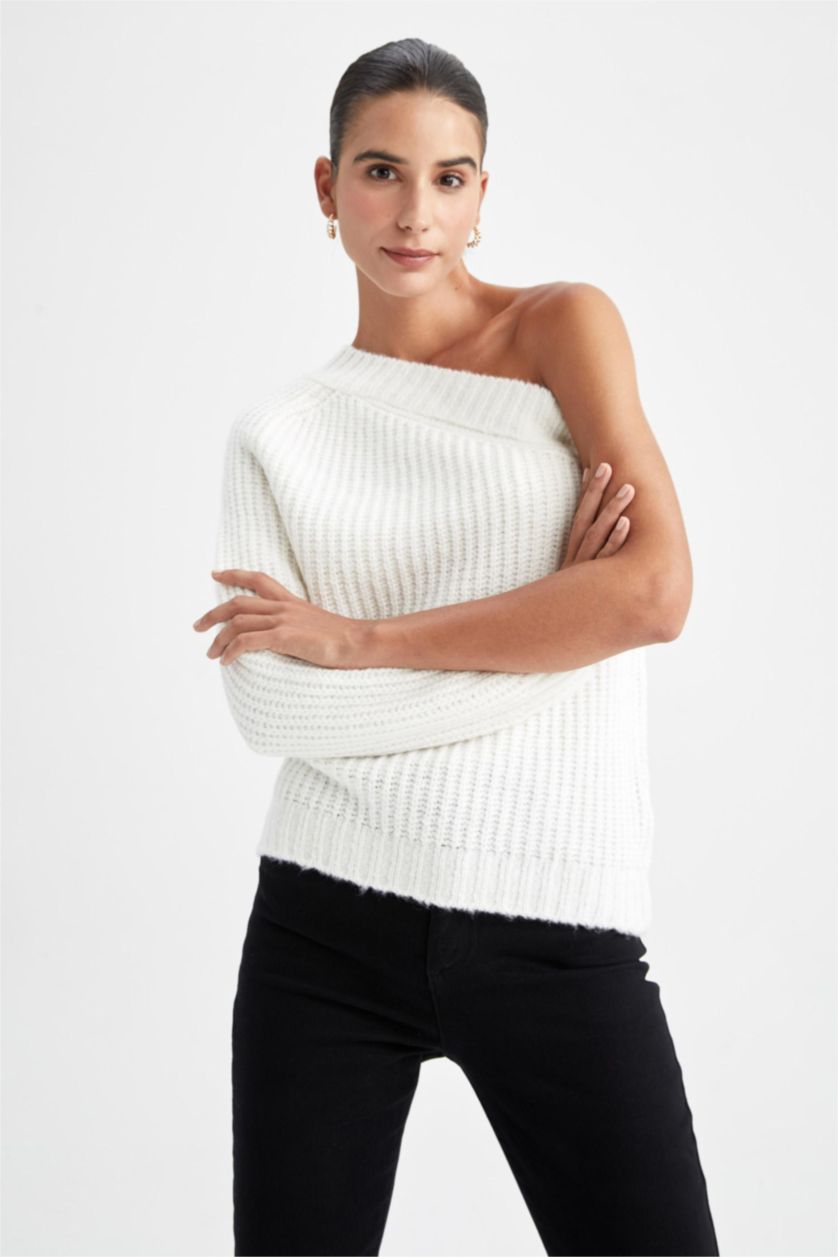 Woman Ecru Regular Fit Thessaloniki Fabric Pullover