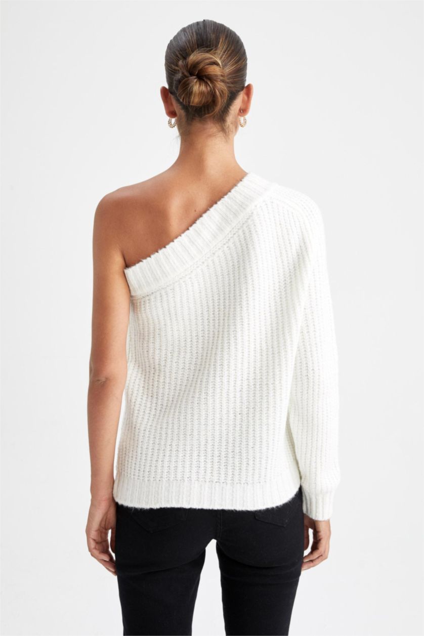 Woman Ecru Regular Fit Thessaloniki Fabric Pullover