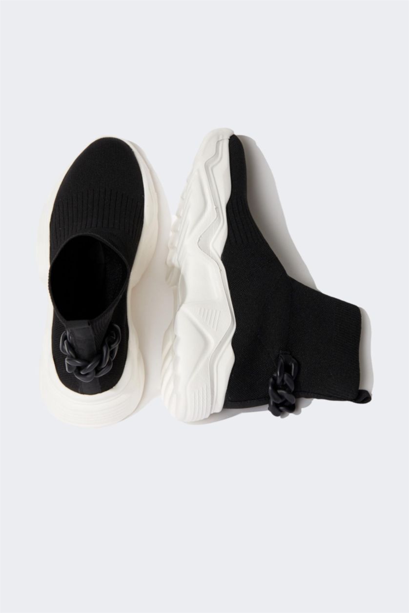 Женщины Черный Повседневная обувь на тостой подошве для женщин