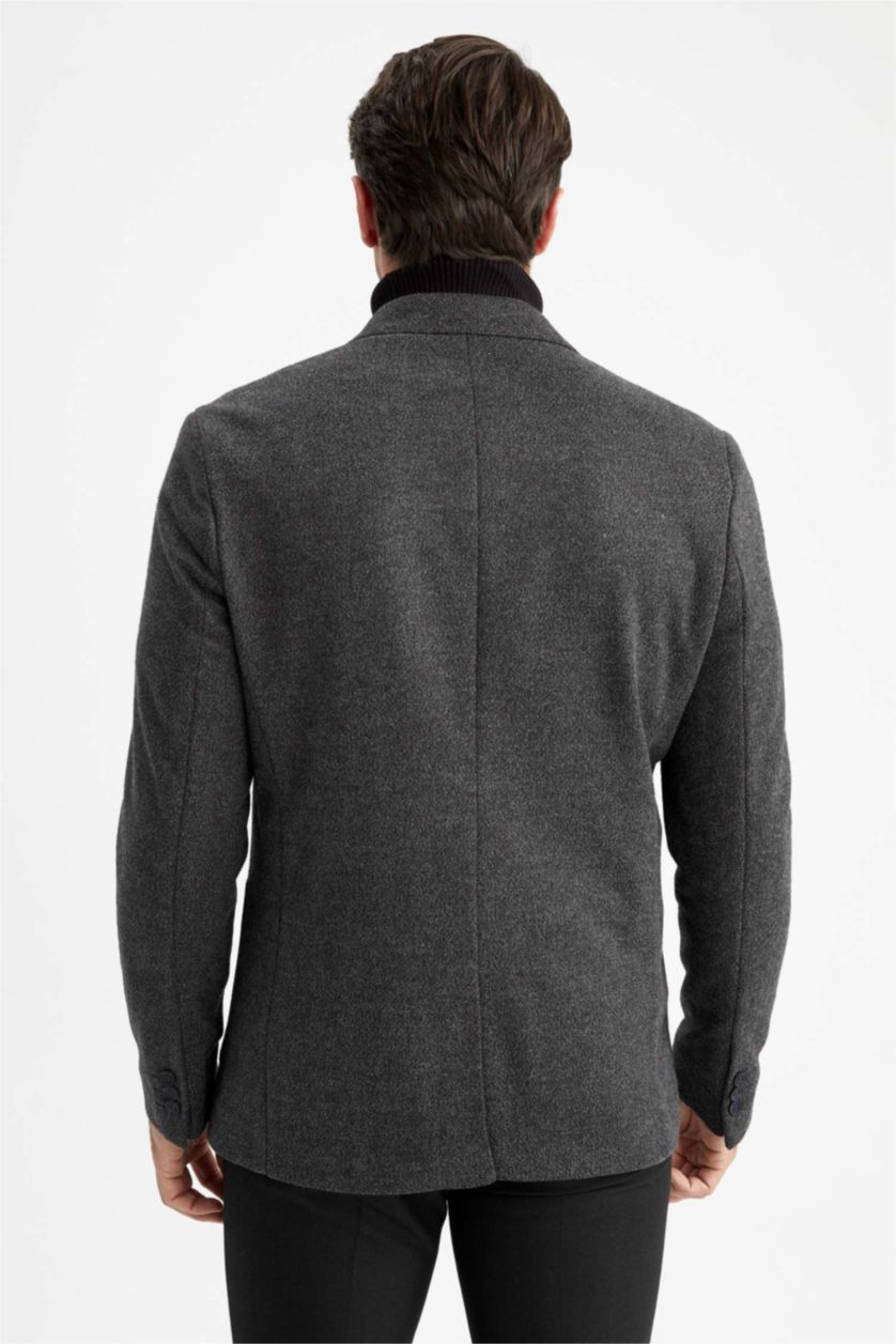 رجال أنثرا سترة بليزر سليم فيت  مبطن