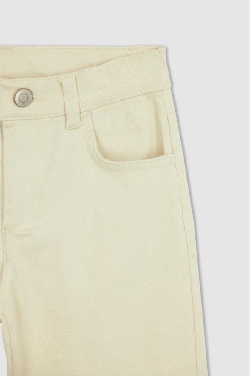 BOYS & TEENS Ecru Boy Regular Fit Gabardine Trousers