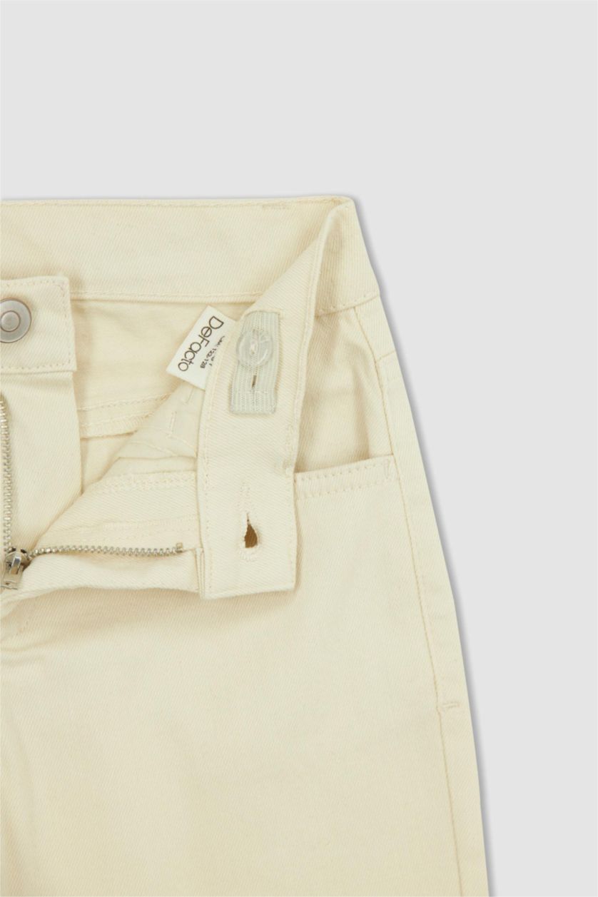 BOYS & TEENS Ecru Boy Regular Fit Gabardine Trousers