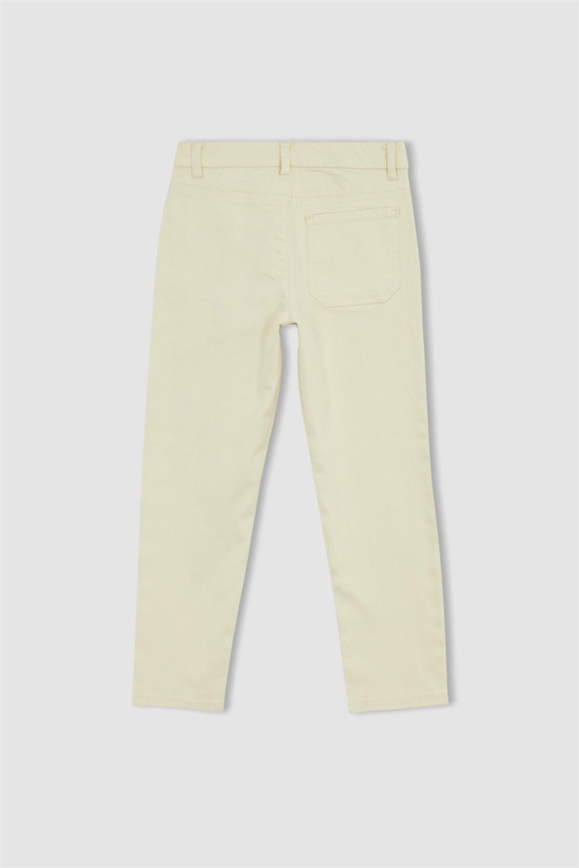 BOYS & TEENS Ecru Boy Regular Fit Gabardine Trousers