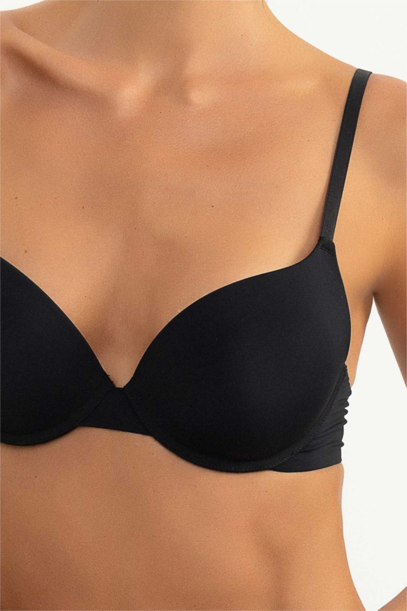 FEMME Noir Soutien gorge Micro Rembourré