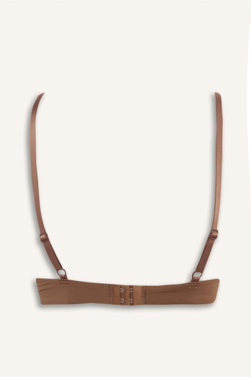 Woman Light Brown Fall in Love Push Up Micro Coated Half Padded T-Shirt Bra