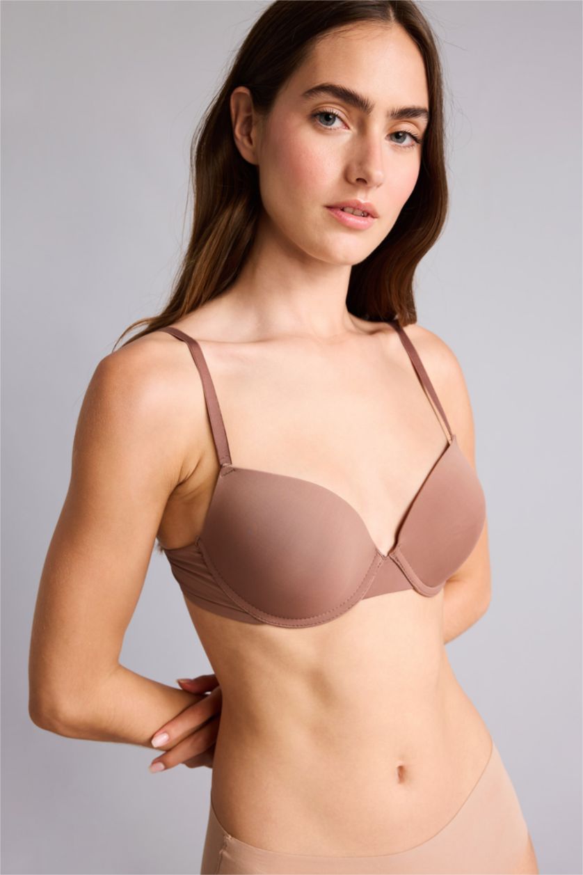 نساء بني فاتح Micro Padded Half Underwired T-Shirt Bra