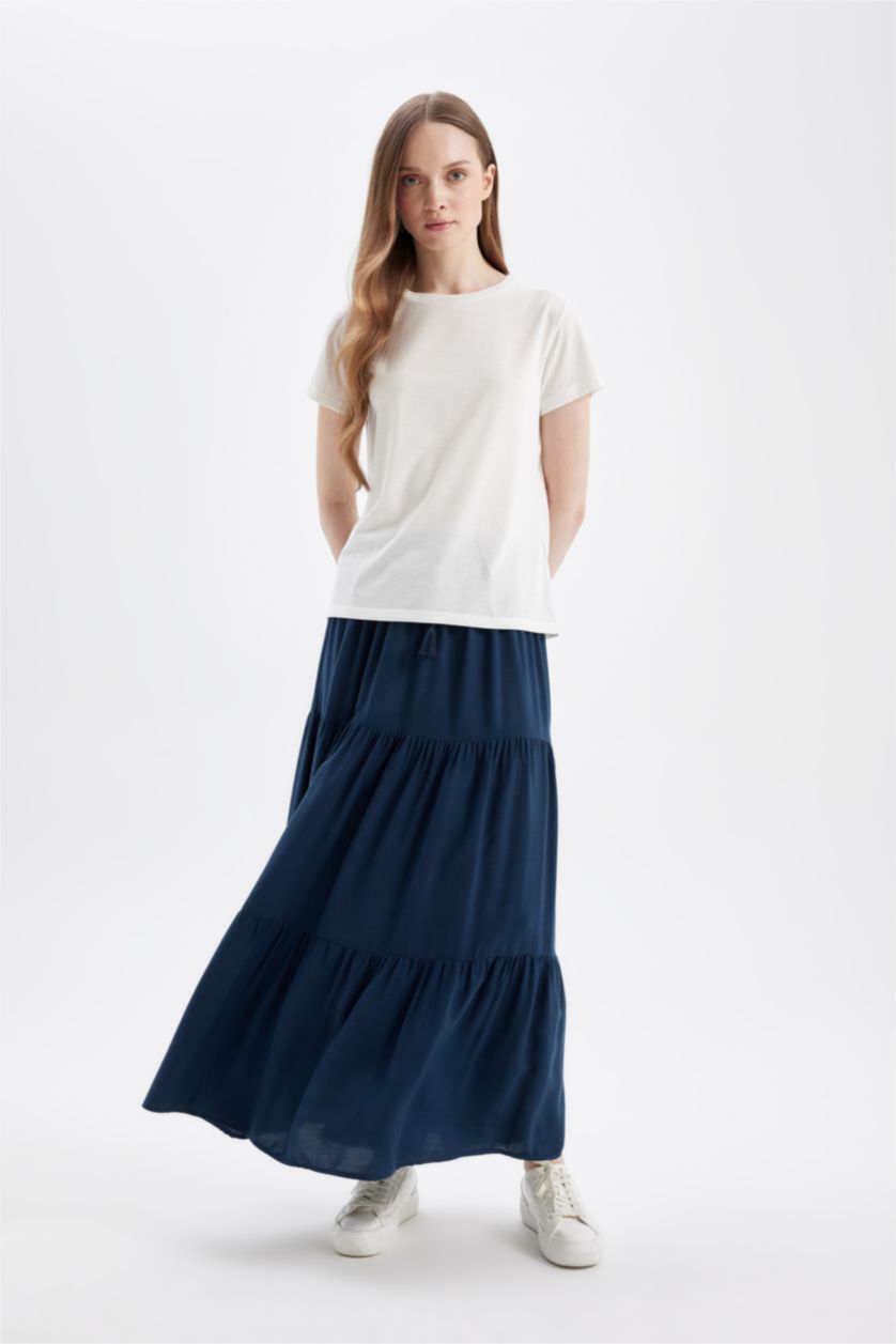 Woman NAVY Maxi Skirt