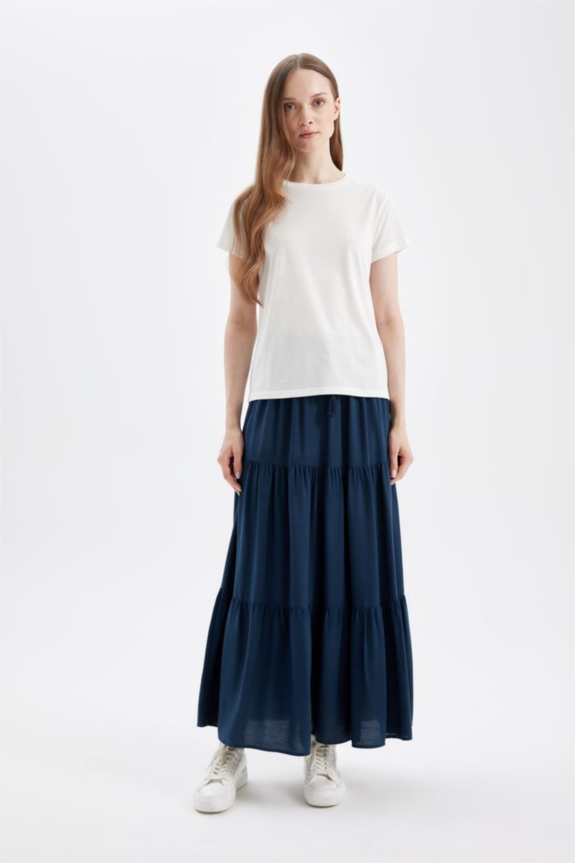 Woman NAVY Maxi Skirt