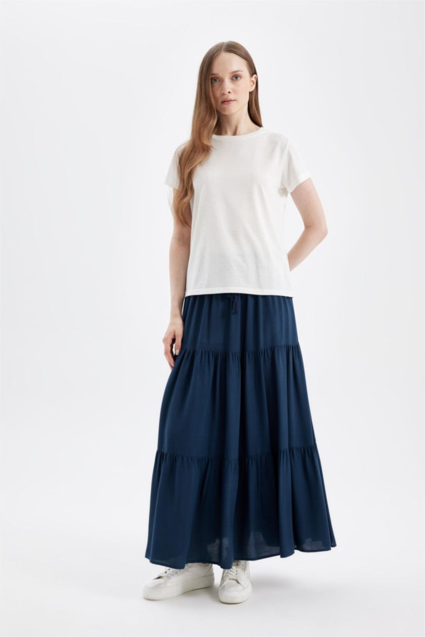 Woman NAVY Maxi Skirt