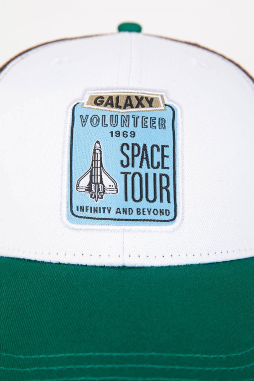 Erkek Karma Erkek Etiket Baskılı Pamuklu Cap Şapka