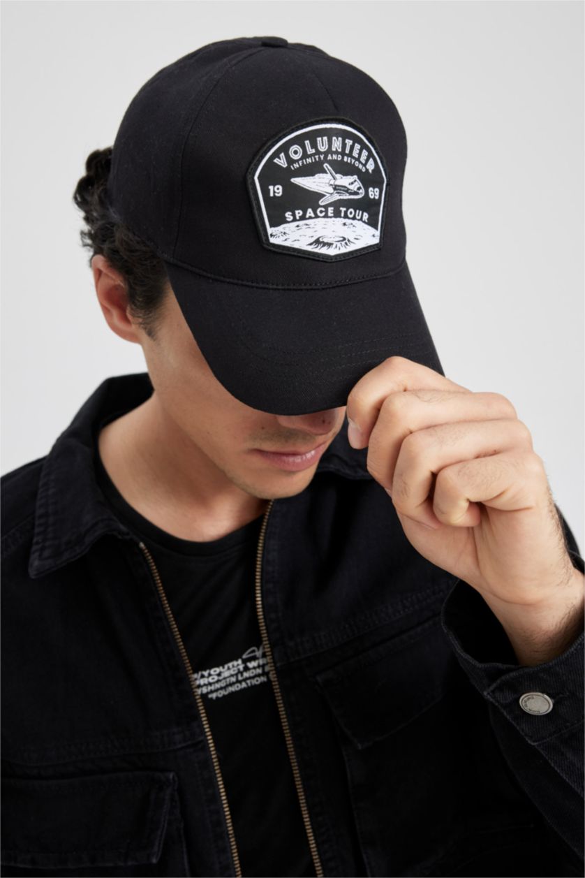 رجال أسود قبعة قطن تطريز