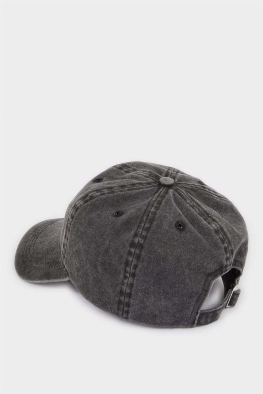 Мужчины Антрацит Мужская джинсовая кепка с вышивкой