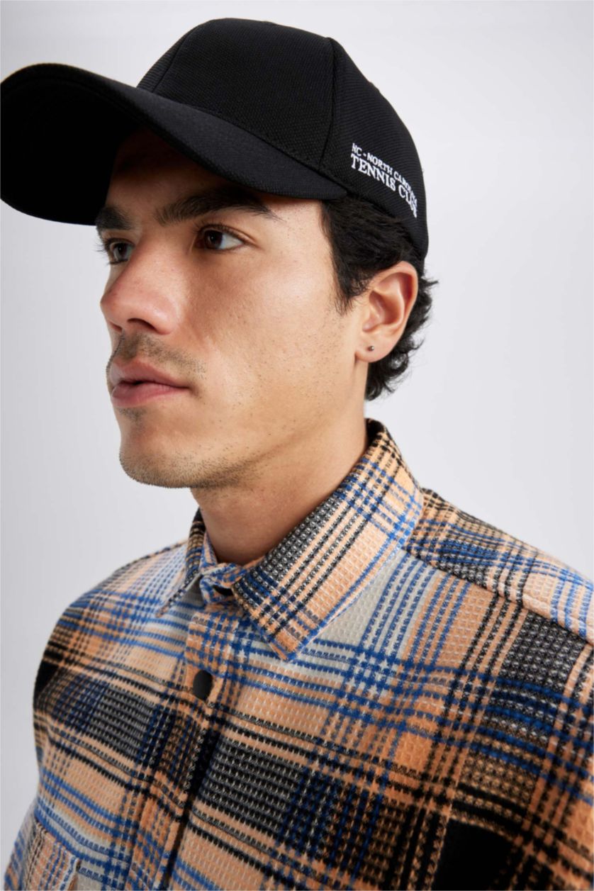 رجالي أسود قبعة كاب رجالي مطرز