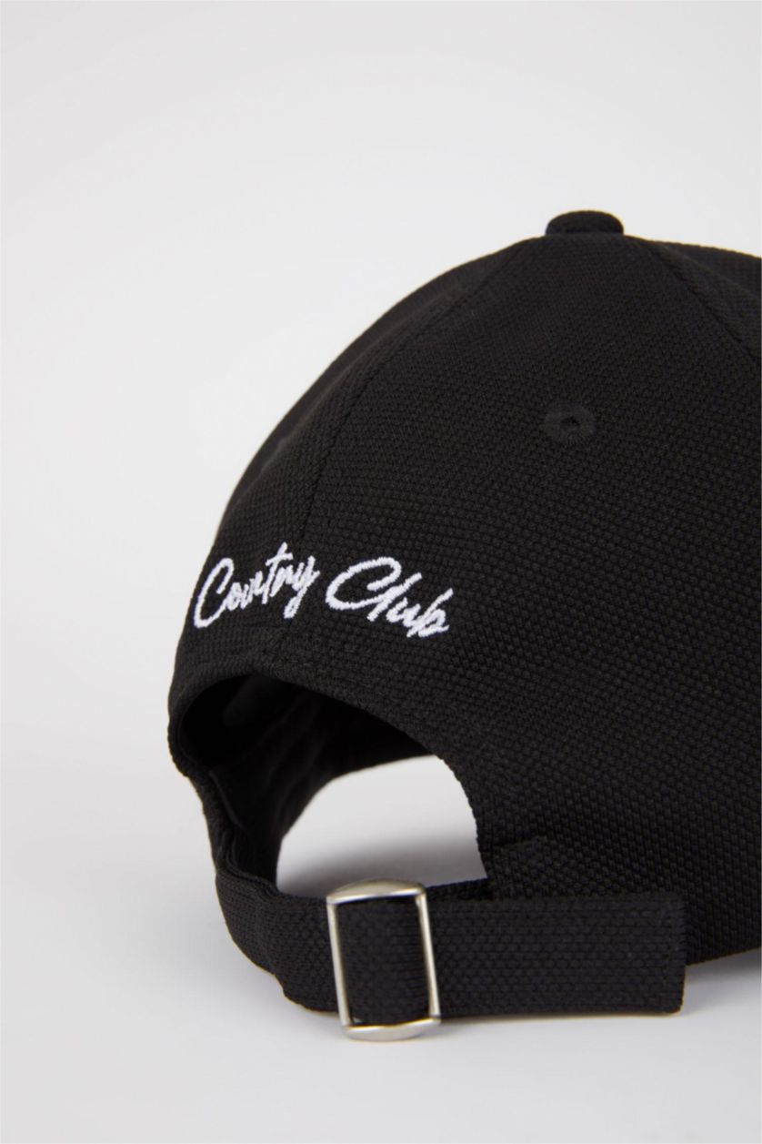 رجالي أسود قبعة كاب رجالي مطرز