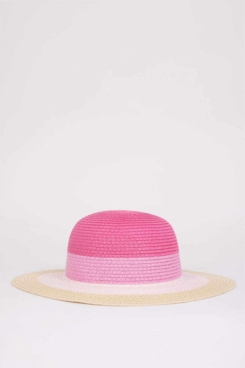 بنات زهري قبعة بنات من القش