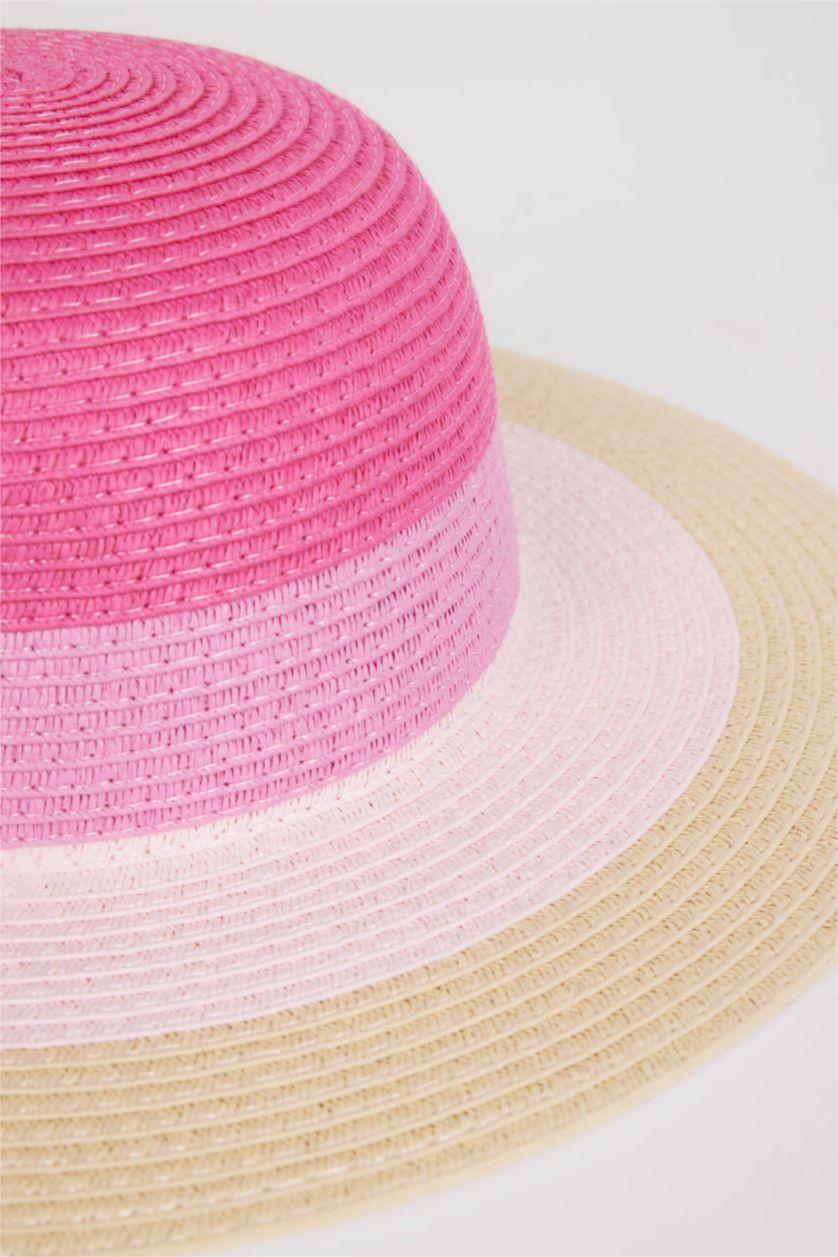 بنات زهري قبعة بنات من القش