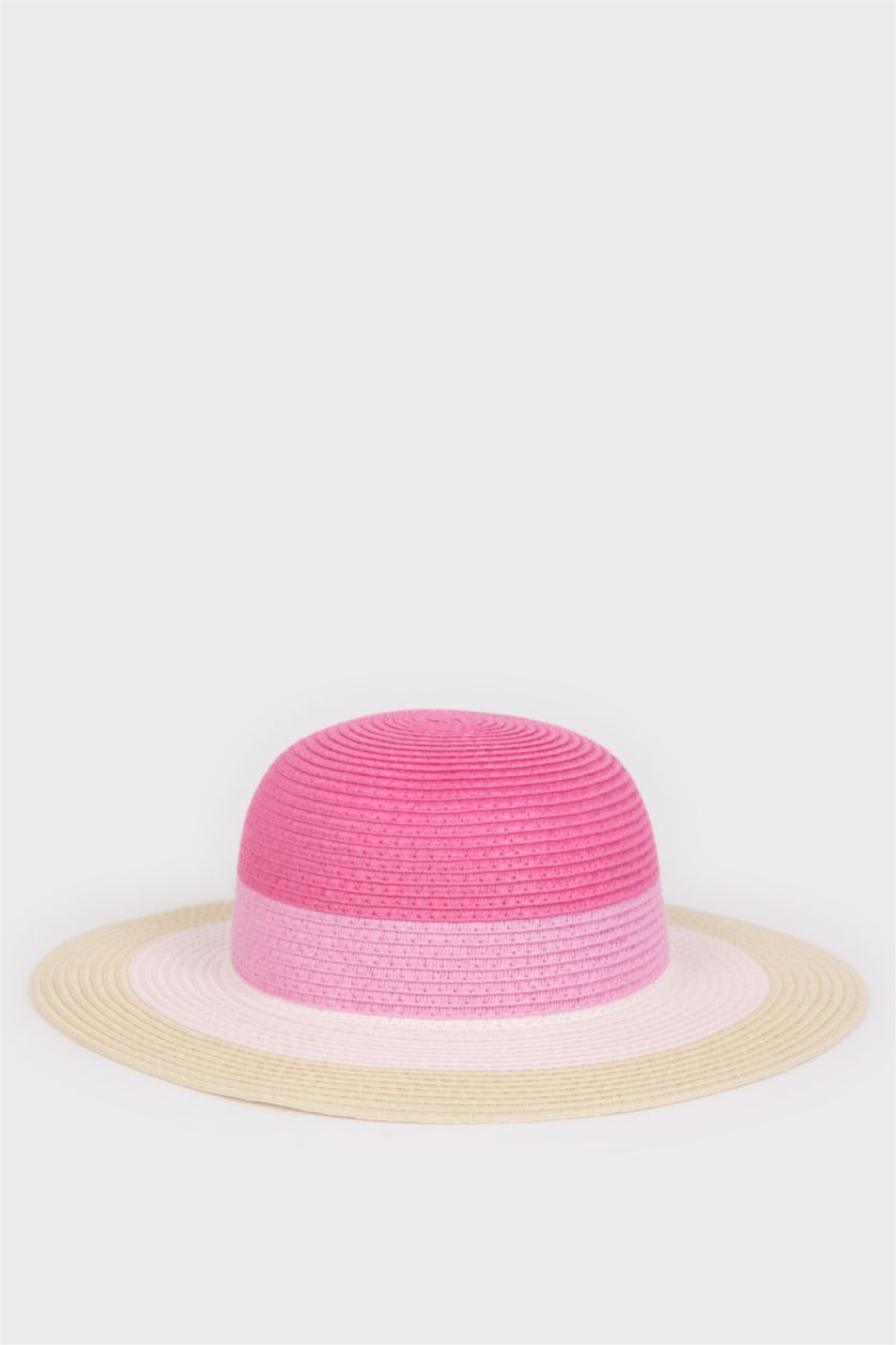 بنات زهري قبعة بنات من القش