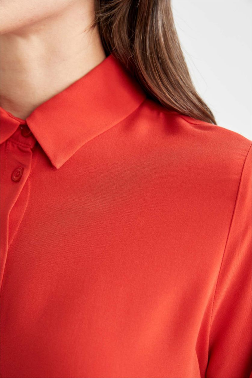 WOMAN Red Regular Fit Long Sleeve Tunic