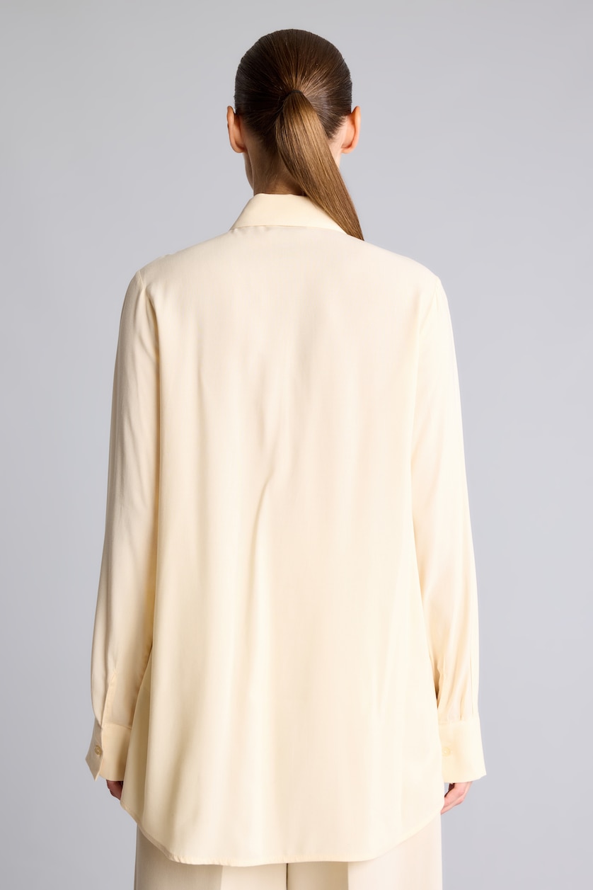 WOMAN Light Yellow Woman Regular Fit Basic Long Sleeve Shirt