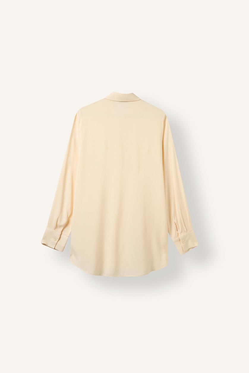 WOMAN Light Yellow Woman Regular Fit Basic Long Sleeve Shirt