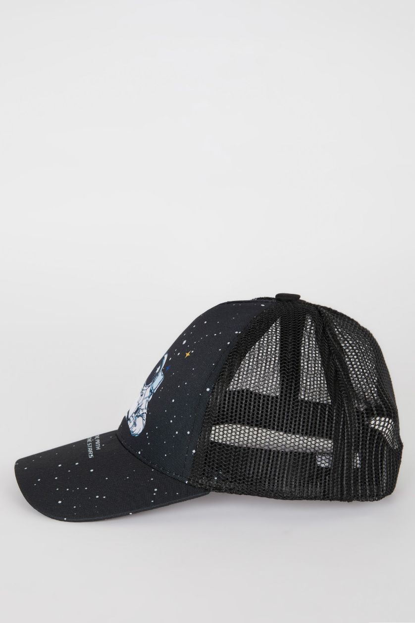 Boys & Teens Black Boy Printed Cap