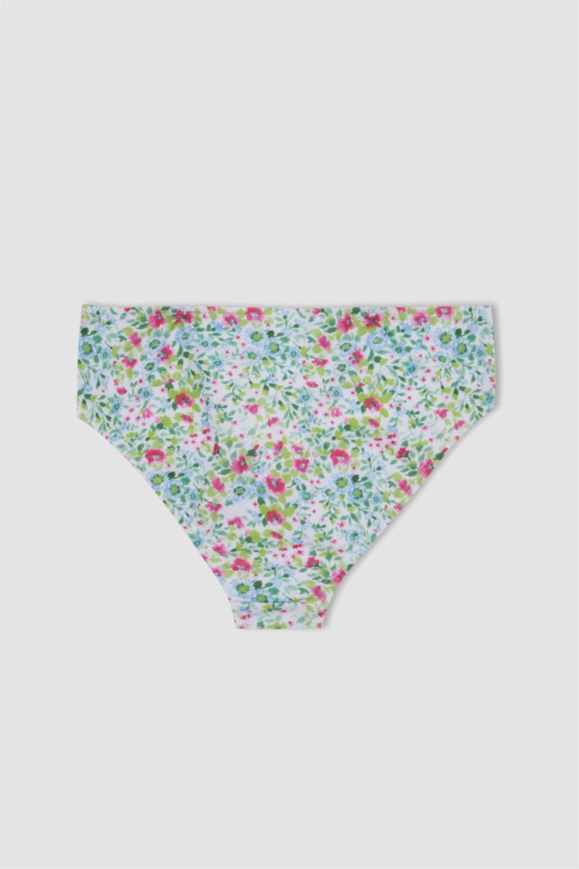 Kız Çocuk - Genç Kız Beyaz Kız Çocuk Desenli Bikini Takımı