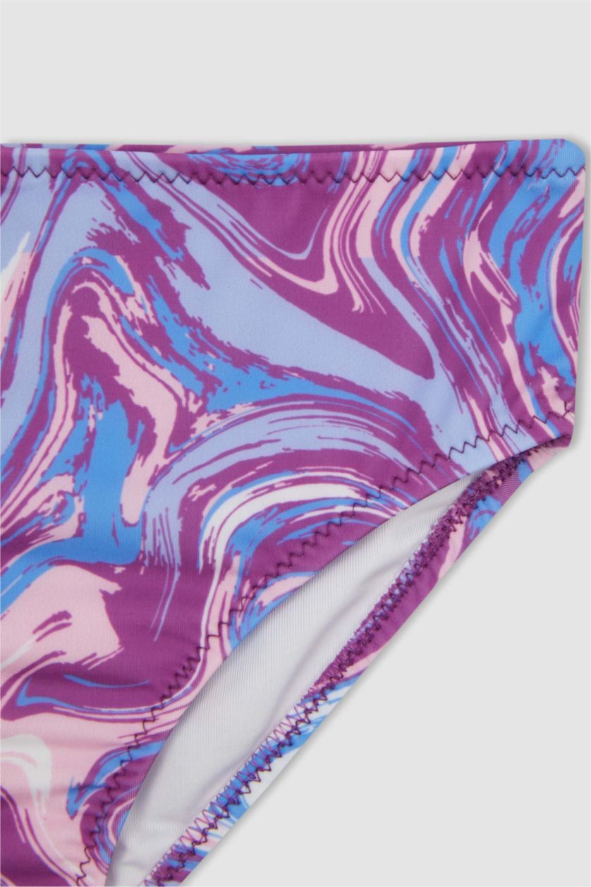 Kız Çocuk - Genç Kız Lila Kız Çocuk Desenli Bikini Takımı