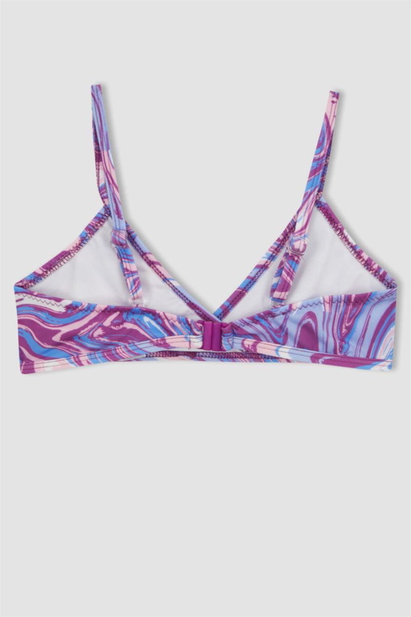 Kız Çocuk - Genç Kız Lila Kız Çocuk Desenli Bikini Takımı