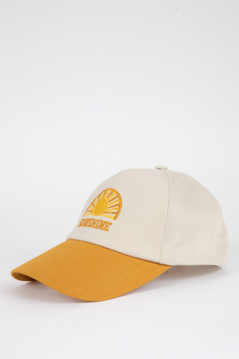 WOMAN Orange Women Cotton Cap Hat