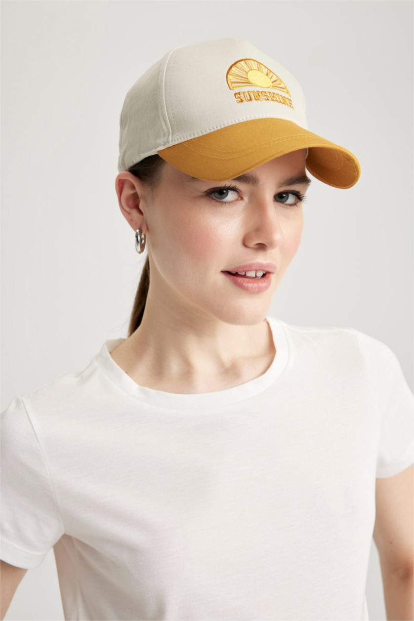 WOMAN Orange Women Cotton Cap Hat